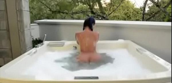  Latina milf taking a bath